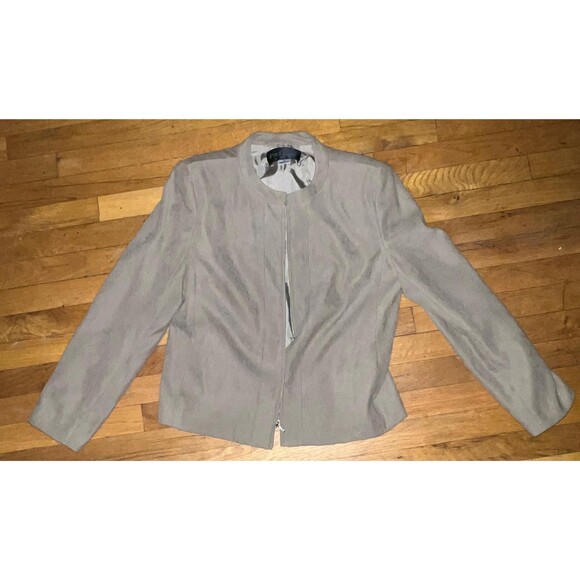 Dress Barn Jacket Size L Grey Suit Outer Long Sleeves Size 14 - Picture 1 of 8